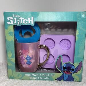 Disney Stitch Mug set and stencil bundle